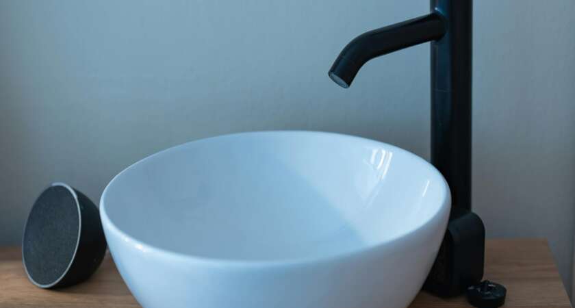 upgraded bathroom sink